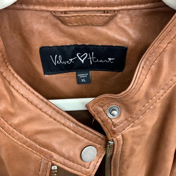 Velvet Heart 100% Leather Quilt Trim Jacket - Picture 4 of 7